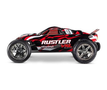 Traxxas Rustler VXL Brushless 1/10 RTR Stadium Truck - Red, Magnum Transmission, TSM, TQi, No Battery/Charger