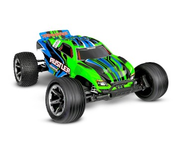 Traxxas Rustler 1/10 Stadium Truck RTR Extreme Heavy Duty with TQ 2.4GHz Radio System and XL-5 ESC (Fwd/Rev)  Includes 7-Cell NiMH 3000mAh Traxxas Battery and 4-amp USB-C Charger w/ iD - Green