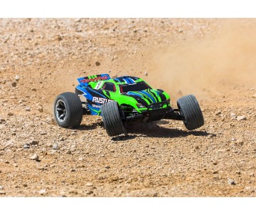 Traxxas Rustler 1/10 Stadium Truck RTR Extreme Heavy Duty with TQ 2.4GHz Radio System and XL-5 ESC (Fwd/Rev)  Includes 7-Cell NiMH 3000mAh Traxxas Battery and 4-amp USB-C Charger w/ iD - Green