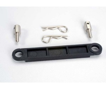 Traxxas Battery Hold Down Plate (Black)(2 Body Clips)
