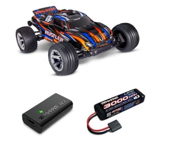 Traxxas 1/10 Rustler 2WD BL-2S Clipless - Orange