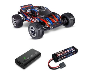 Traxxas 1/10 Rustler 2WD BL-2S Clipless - Red