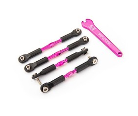 Traxxas Aluminum Turnbuckle Camber Link Set (Pink) (4)