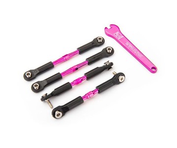 Traxxas Aluminum Turnbuckle Camber Link Set (Pink) (4)