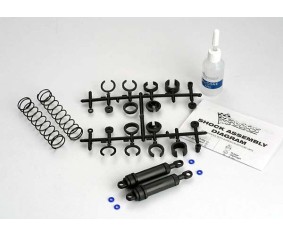 Traxxas Ultra Shocks (black) (xx-long) (complete w/ spring pre-load spacers & springs) (rear) (2)