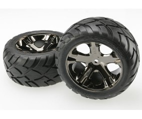 Traxxas Anaconda Rear Tires w/All-Star Wheels (2) (Black Chrome) (Standard)