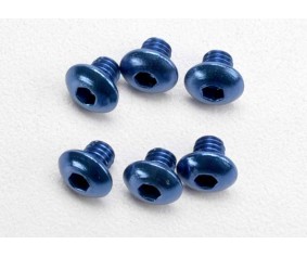 Traxxas 4x4mm Aluminum Button Head Screws (Blue) (6)