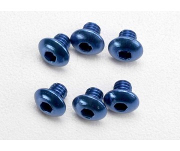 Traxxas 4x4mm Aluminum Button Head Screws (Blue) (6)