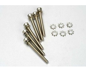 Traxxas Screws, 3x28mm cap-head machine (hex drive) (6)/ 3x6mm ELW (6)