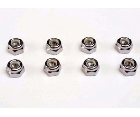 Traxxas Nuts, 5mm nylon locking (8)