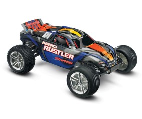 Traxxas Nitro Rustler: Blue 1/10-Scale Nitro-Powered 2wd Stadium Truck With TQi Traxxas Link Enabled 2.4ghz Radio System & Traxxas Stability Management (TSM)