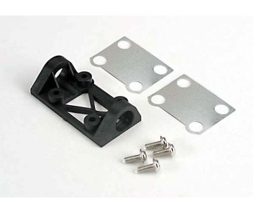 Traxxas Bearing Block, Front (Supports Front Shaft)/Belt Tension Adjustment Shims (Front/ Middle)/ Screws