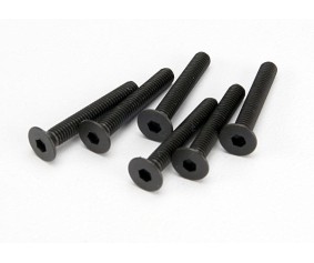 Traxxas Screws, 3x20mm countersunk machine (hex drive) (6)