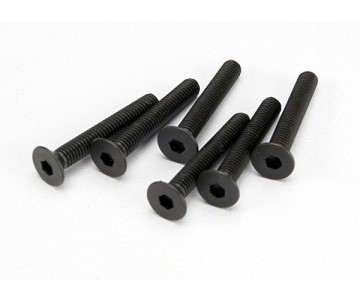 Traxxas Screws, 3x20mm countersunk machine (hex drive) (6)