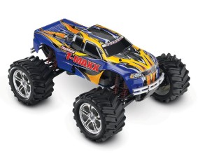 Traxxas T-Maxx Classic 1/10 Scale Nitro Powered 4WD Maxx Monster Truck with TQ 2.4 Ghz Radio System (Blue)