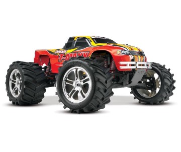 Traxxas T-Maxx Classic 1/10 Scale Nitro Powered 4WD Maxx Monster Truck with TQ 2.4 Ghz Radio System (Red)