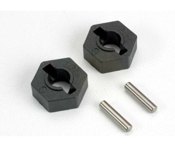 Traxxas 14mm Hex Wheel Hubs (2) w/ Axle Pins (2.5x12mm) (2)