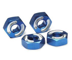 Traxxas Aluminum 14mm Hex Wheel Hubs w/ 2.5x12mm Axle Pins (Blue) (2)