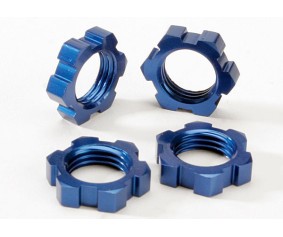Traxxas Wheel nuts, splined, 17mm (blue-anodized) (4)