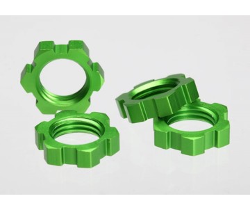 Traxxas Wheel nuts, splined, 17mm (green-anodized) (4)