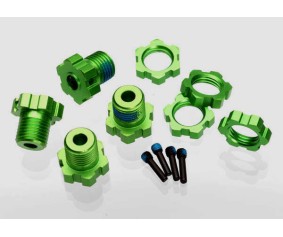 Traxxas 17mm Splined Wheel Hub Set (Green) (4)