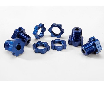 Traxxas 17mm Splined Wheel Hub Set (Blue) (4)