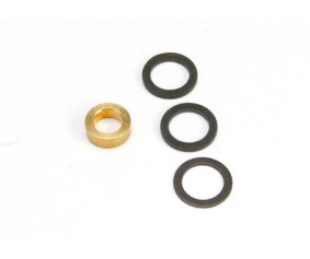 Traxxas Washer, 7x10x1.0 (2), 7x10x0.5 (1) Black Steel (Shims For Flywheel Spacing), Washer, 5x8.2.8 Brass (1) (Shim For Clutch Bell Spacing) For Revo Big Block Kit