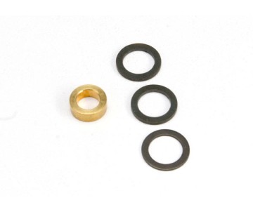 Traxxas Washer, 7x10x1.0 (2), 7x10x0.5 (1) Black Steel (Shims For Flywheel Spacing), Washer, 5x8.2.8 Brass (1) (Shim For Clutch Bell Spacing) For Revo Big Block Kit