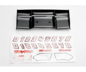 Traxxas Wing, Revo (black)/ decal sheet