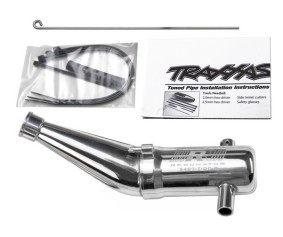 Traxxas Tuned pipe, Resonator, R.O.A.R. legal (aluminum, double-chamber) (fits Maxx vehicles with TRX Racing Engines)