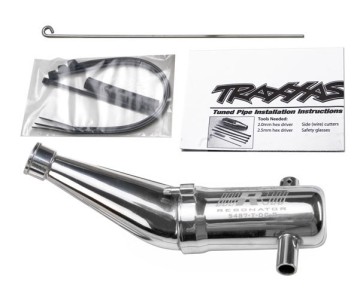 Traxxas Tuned pipe, Resonator, R.O.A.R. legal (aluminum, double-chamber) (fits Maxx vehicles with TRX Racing Engines)