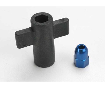 Traxxas Antenna Crimp Nut & Antenna Nut Tool Set (Blue)
