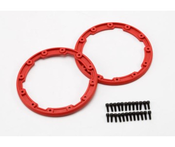 Traxxas Beadlock Style Sidewall Protector w/Hardware (Red) (2)