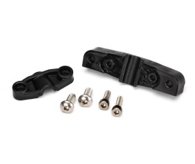 Traxxas Mount, stuffing tube (upper & lower)/ 4x10mm BCS (stainless) (2)/ 3x10mm CS (stainless) (2)