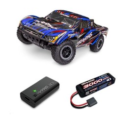 Traxxas Slash Brushless 1/10-Scale 2WD Short Course Racing Truck with Clipless Body. Ready-To-Race with TQ 2.4GHz radio system and BL-2s brushless ESC(fwd/rev) Requires Battery and Charger - Blue