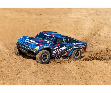 Traxxas Slash Brushless 1/10-Scale 2WD Short Course Racing Truck with Clipless Body. Ready-To-Race with TQ 2.4GHz radio system and BL-2s brushless ESC(fwd/rev) Requires Battery and Charger - Blue