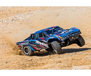 Traxxas Slash Brushless 1/10-Scale 2WD Short Course Racing Truck with Clipless Body. Ready-To-Race with TQ 2.4GHz radio system and BL-2s brushless ESC(fwd/rev) Requires Battery and Charger - Blue