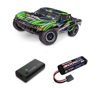 Traxxas Slash Brushless 1/10-Scale 2WD Short Course Racing Truck with Clipless Body. Ready-To-Race with TQ 2.4GHz radio system and BL-2s brushless ESC (fwd/rev) Requires Battery and Charger - Green