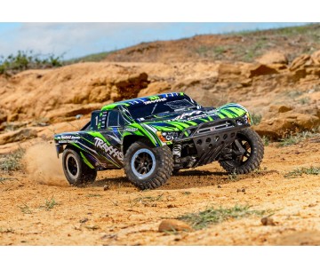 Traxxas Slash Brushless 1/10-Scale 2WD Short Course Racing Truck with Clipless Body. Ready-To-Race with TQ 2.4GHz radio system and BL-2s brushless ESC (fwd/rev) Requires Battery and Charger - Green