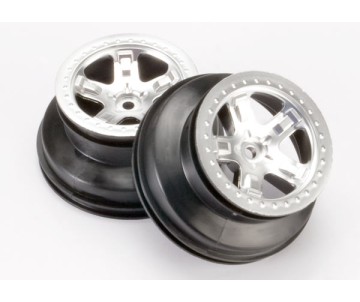 Traxxas Wheels, Sct Satin Chrome, Beadlock Style, Dual Profile (2.2
