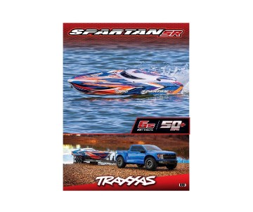 Traxxas Window Cling: Spartan SR with Raptor-R & Trailer