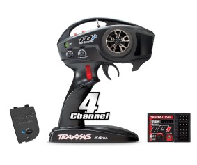 Traxxas TQi 2.4 GHz High Output radio system, 4-channel with Traxxas® Link Bluetooth® module, TSM® (4-ch transmitter, 5-ch micro receiver)