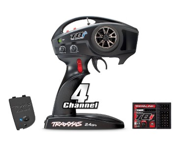Traxxas TQi 2.4 GHz High Output radio system, 4-channel with Traxxas® Link Bluetooth® module, TSM® (4-ch transmitter, 5-ch micro receiver)