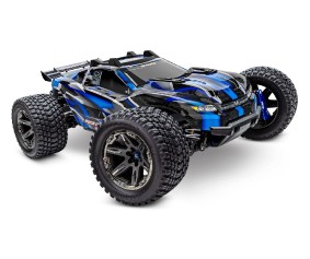 Rustler 4X4 Ultimate: 1/10-scale 4WD Stadium Truck.  Ready-To-Race® with TQi™ 2.4GHz radio system with Traxxas Stability Management (TSM)®, Traxxas Link Wireless module, and Velineon® Brushless Power System. Requires: battery and charger - Blue