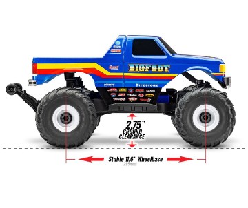 Traxxas Bigfoot 4X4 Brushless: 1/10-scale 4WD Monster Truck with TQ 2.4GHz radio system
