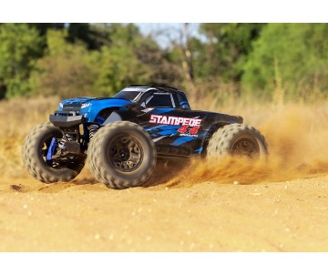 Traxxas Stampede 1/10 4X4 Brushless Monster Truck RTR with TQ 2.4GHz Radio System and BL-2s ESC (Fwd/Rev)Requires Battery and Charger - Blue Available November 2023