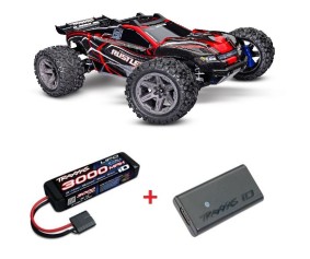 Traxxas Rustler 1/10 4X4 Brushless Stadium Truck RTR with TQ 2.4GHz Radio System and BL-2s ESC (Fwd/Rev)Requires Battery and Charger - Red - Online Sales Begin Oct. 13, 2023