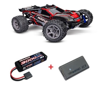 Traxxas Rustler 1/10 4X4 Brushless Stadium Truck RTR with TQ 2.4GHz Radio System and BL-2s ESC (Fwd/Rev)Requires Battery and Charger - Red - Online Sales Begin Oct. 13, 2023
