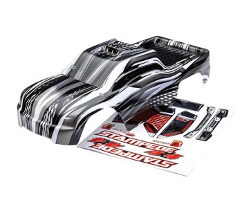 Traxxas Body, Stampede® 4X4, ProGraphix® (graphics are printed, requires paint & final color application)/ decal sheet