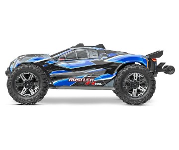 Traxxas Rustler VXL Brushless 1/10 4X4 Stadium Truck with TQi™ Traxxas Link™ Enabled 2.4GHz Radio System & Traxxas Stability Management (TSM) - Blue